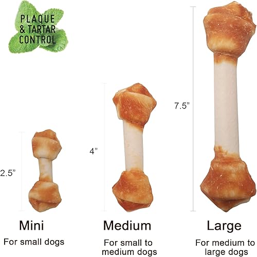 Miniatura 3 de Huesos de pollo para perro, sin cuero crudo, hecho con pollo real, verduras saludables e ingredientes limitados