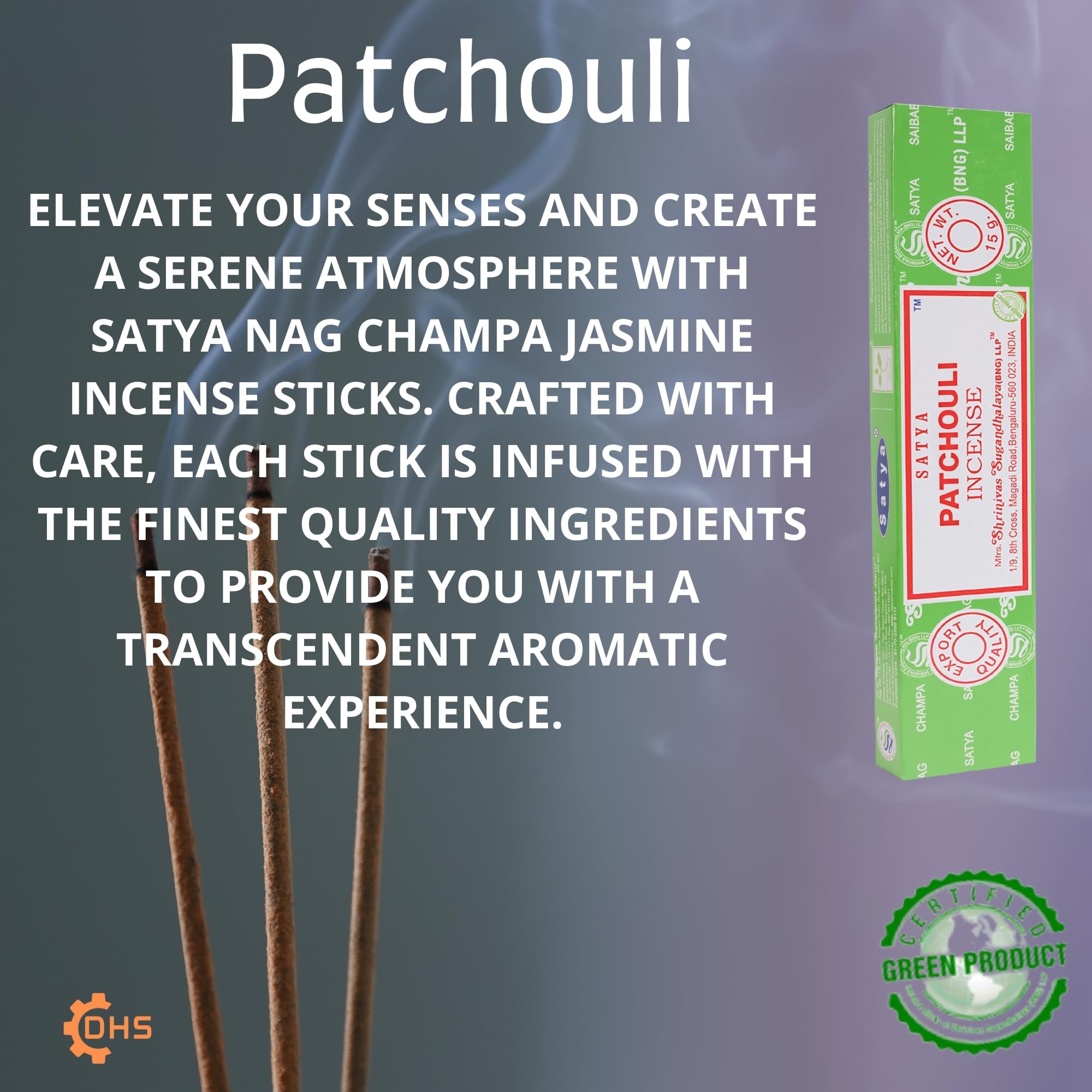 Satya Nag Champa Patchouli Incense Sticks - Image 4
