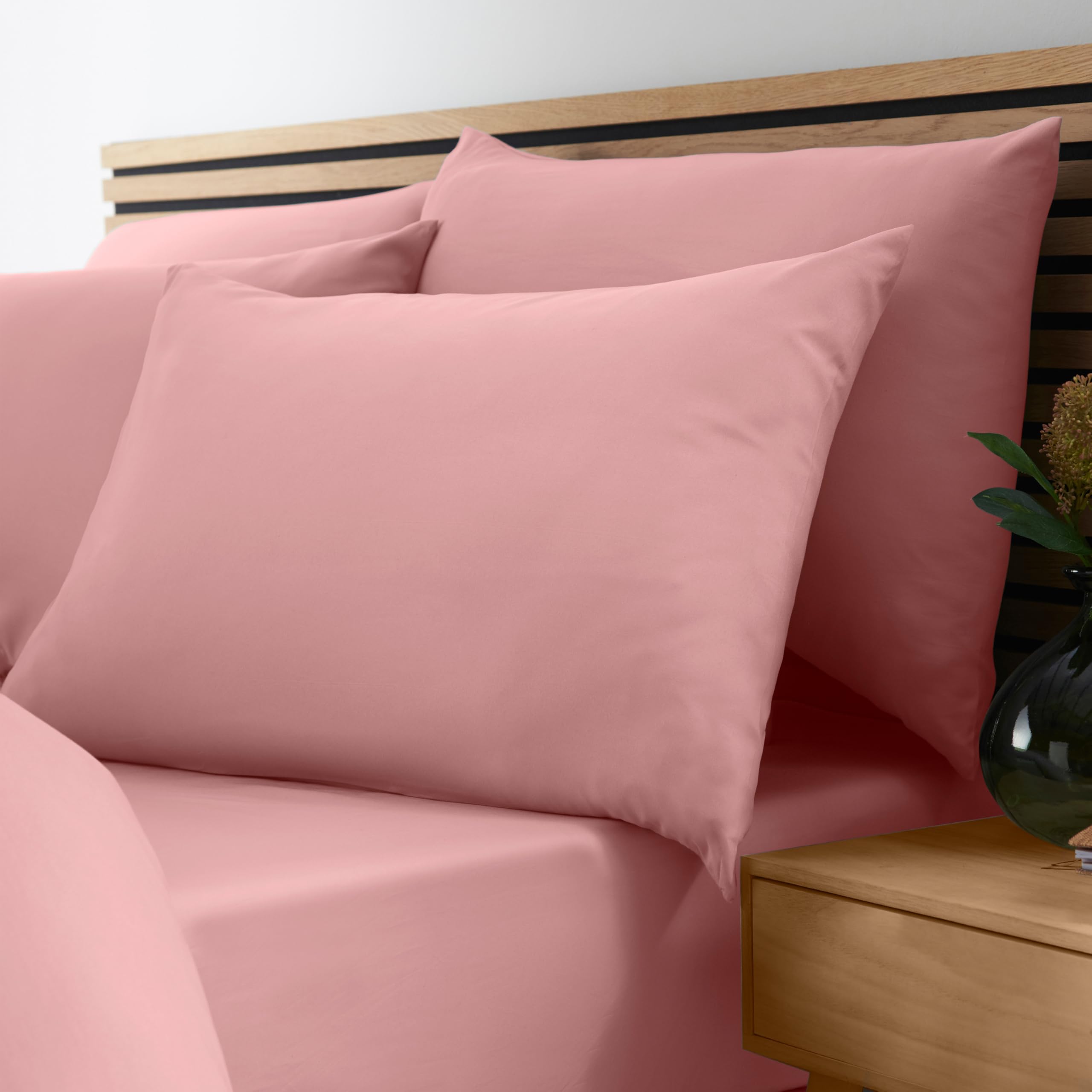 Catherine Lansfield Coral So Soft Non-Iron King Fitted Sheet