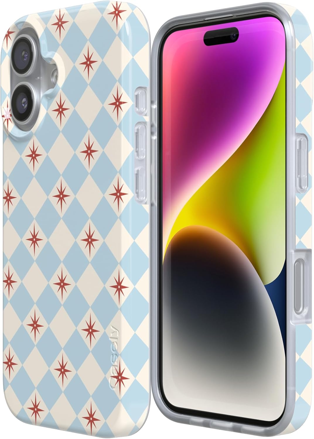 Casely iPhone 17 Case | Chelsea Checker | Starlight Tiles | Compatible with MagSafe | Classic Ultra Slim Design
