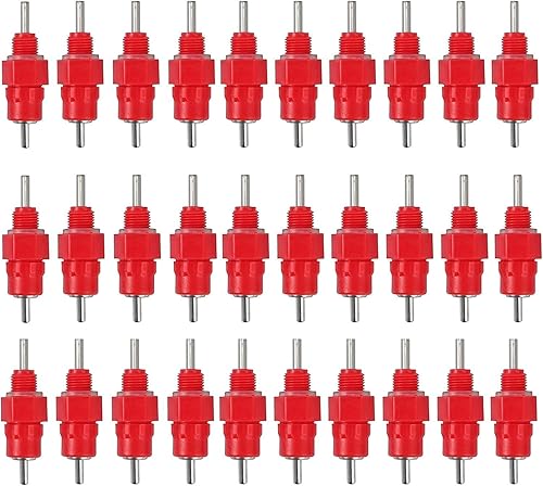 Miniatura 2 de LinaLife Paquete de 30 válvulas de pezón de agua, alimentador automático para bebedero, aves, pollo, pato, pájaros, pezón automático, herramientas