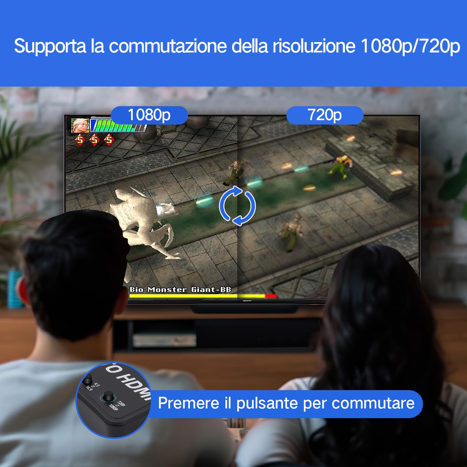 Mcbazel Adattatore HDTV HDMI per Dreamcast, Dreamcast a HDMI Adattatore Convertitore Supporto Del Rapporto Schermo 4:3/16:9, Risoluzione 720p o 1080p
