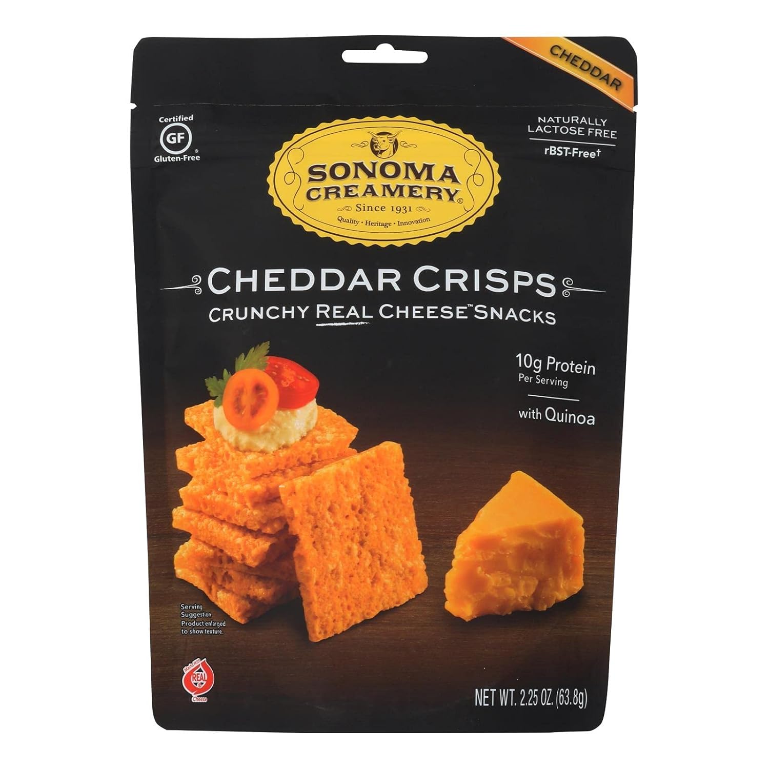 Sonoma Creamery, GlutenFree Cheddar Cheese Crisps, 2.25 Ounce