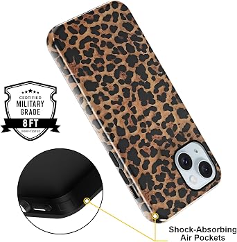 Brown Cheetah Print Phone Case for iPhone 15 Plus 6.7