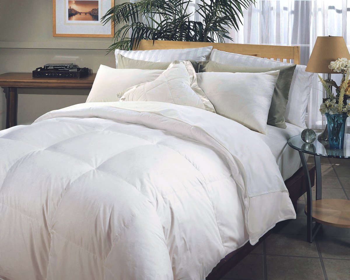Blue Ridge Home Fashions, Hotel Grand Naples 700-Thread Count Hungarian White Goose Down Comforter, Full/Queen
