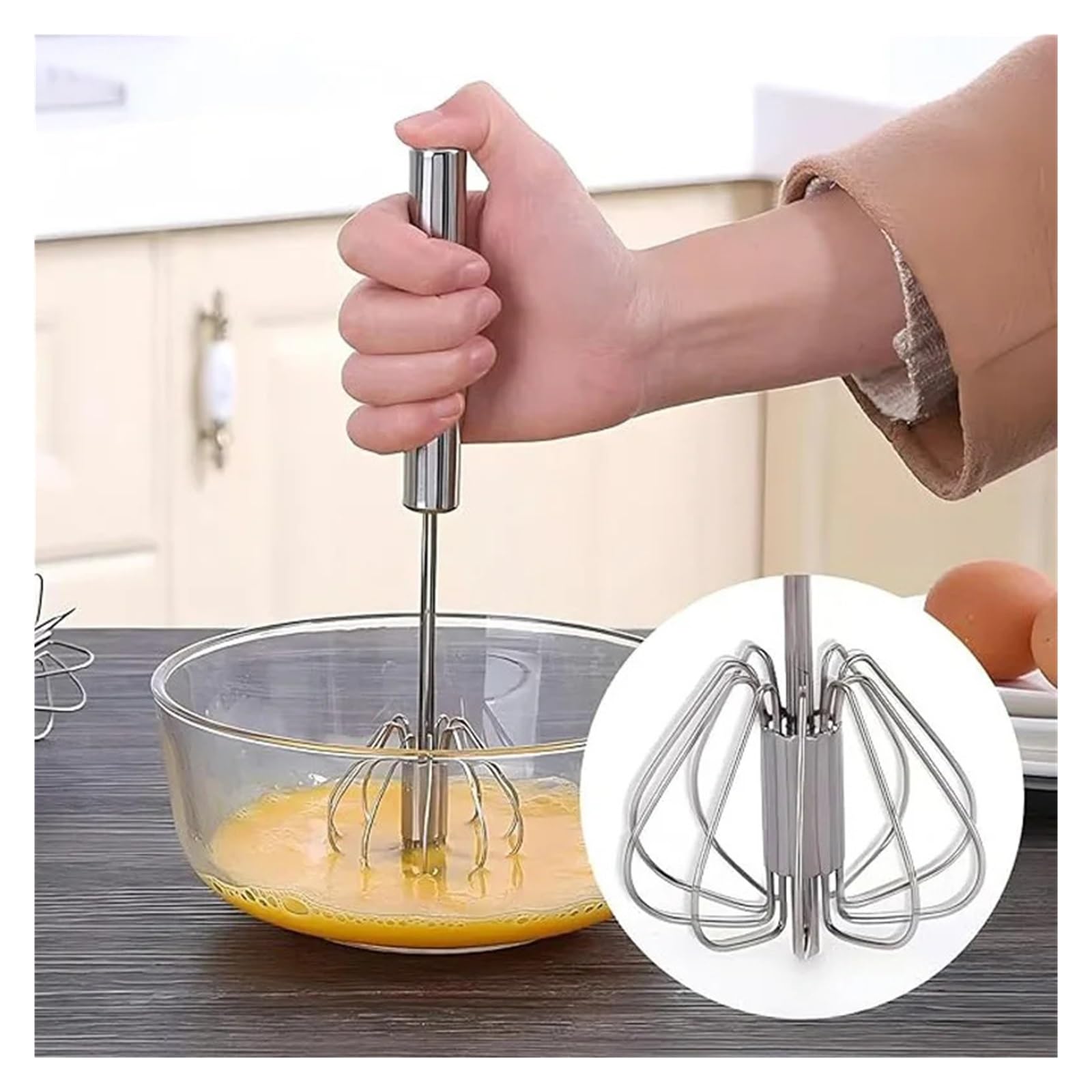 Batidor De Huevos SemiautomáTico Batidor de huevos semiautomático de 10 piezas