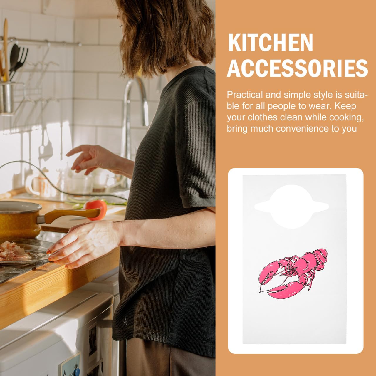 Amosfun Tablier Jetable Pour Adultes 100 PièCes Bavoirs Homard En Plastique RéSistant Pour Cuisine Et Service Alimentaire Protection Contre Taches Et DéVersements