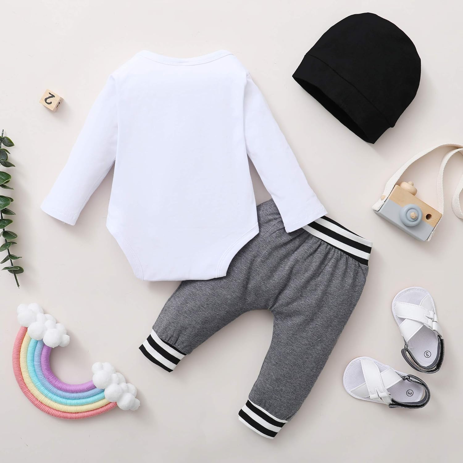 Newborn Infant Baby Boy Clothes Fall Winter Outfits New to The Crew Outfit Toddler Baby Boy Clothes Set - Image 4