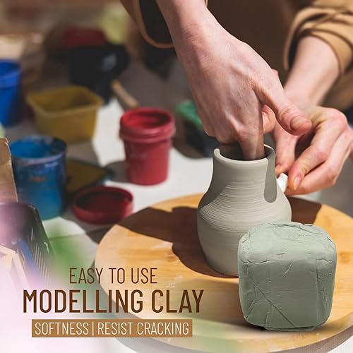 Miniatura 7 de Arcilla natural seca al aire de 10 libras, ideal para moldear y esculpir, ideal para niños y adultos de todos los niveles de habilidad, perfecta