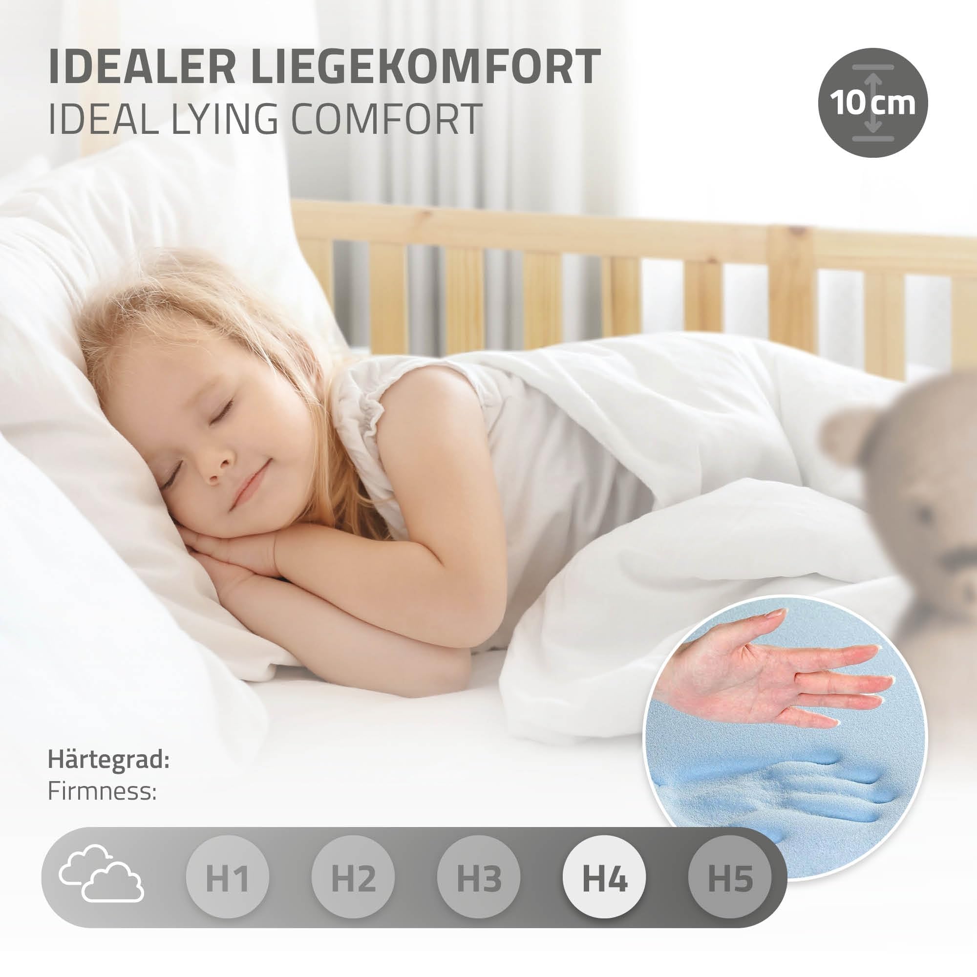 ML-Design Letto a Casetta per Bambini 70x140 cm in Legno di Pino Naturale con Materasso, Sponde di Sicurezza e 2 Cassetti Contenitore, Lettino Montessori a Pavimento, Giroletto Cameretta