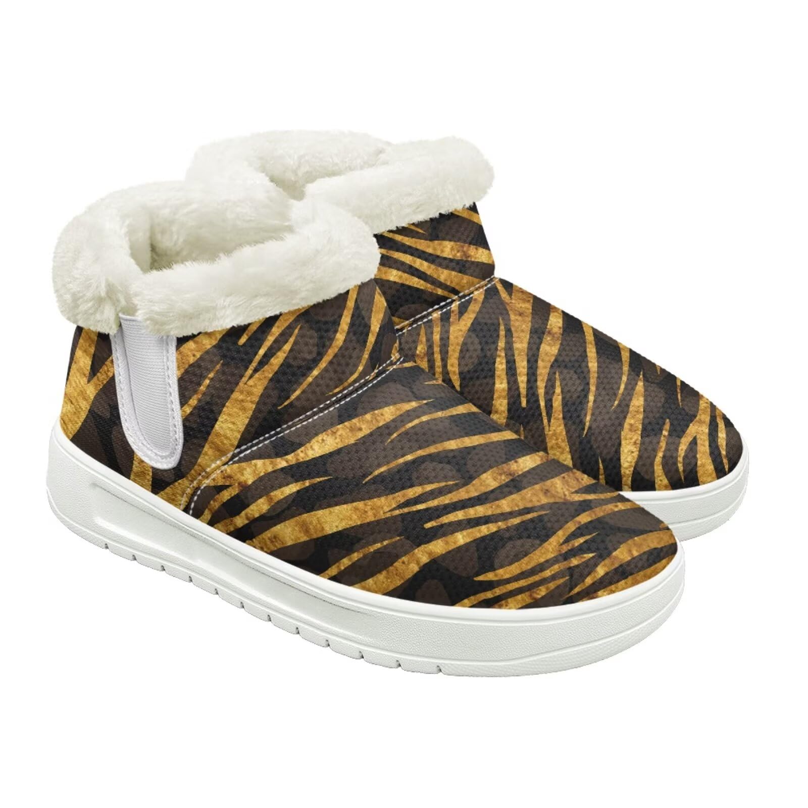 Ankle Snow Boots for Women Faux Fur Lined Winter Boots for Women Outdoor Fashion Winter Outfits