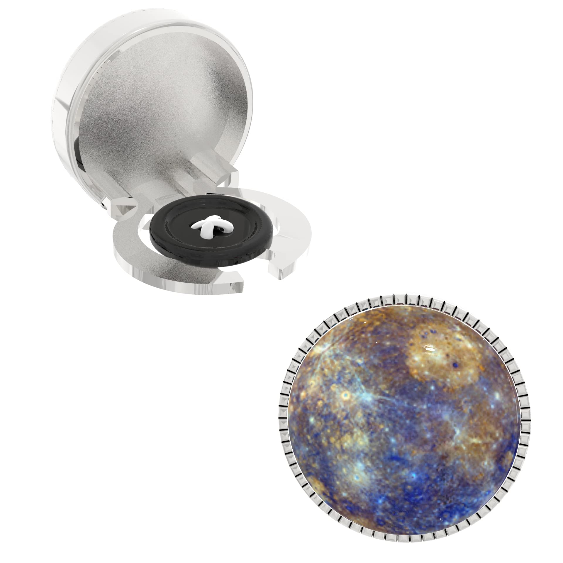 the smart buttons – Snap-on Shirt Button Cover Cufflinks Set for Men -Celestial Design Pattern-picture-23