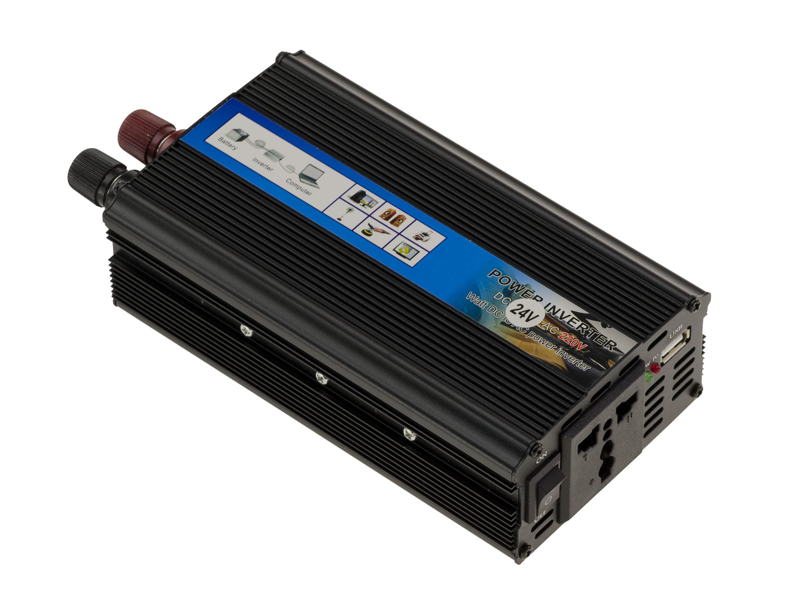 KALEA-INFORMATIQUE Convertisseur 24V vers 220V 500W continus 1000W crête