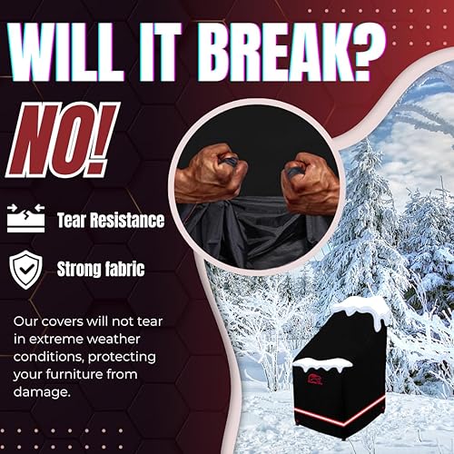 Miniatura 7 de Funda para silla apilable de patio, resistente al agua, para muebles de exterior, para 4-8 sillas, funda antidecoloración para silla de taburete de