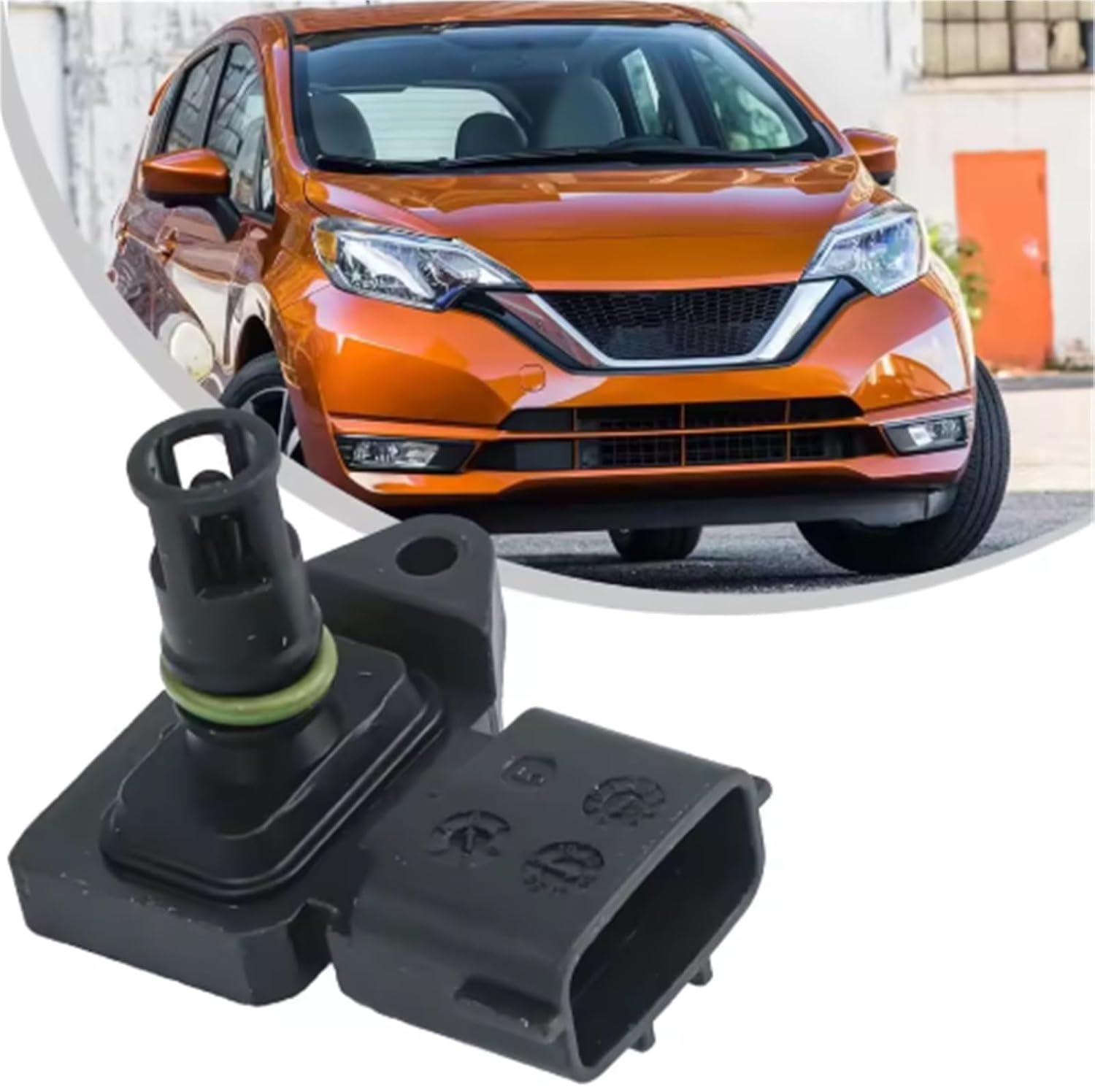 Manifold Pressure Sensor Manifold Air Pressure Sensor for Nissan Micra Note 2006-2019 Intake Manifold Pressure Map Sensor ABS Black 22365-AX000 22365-AX000