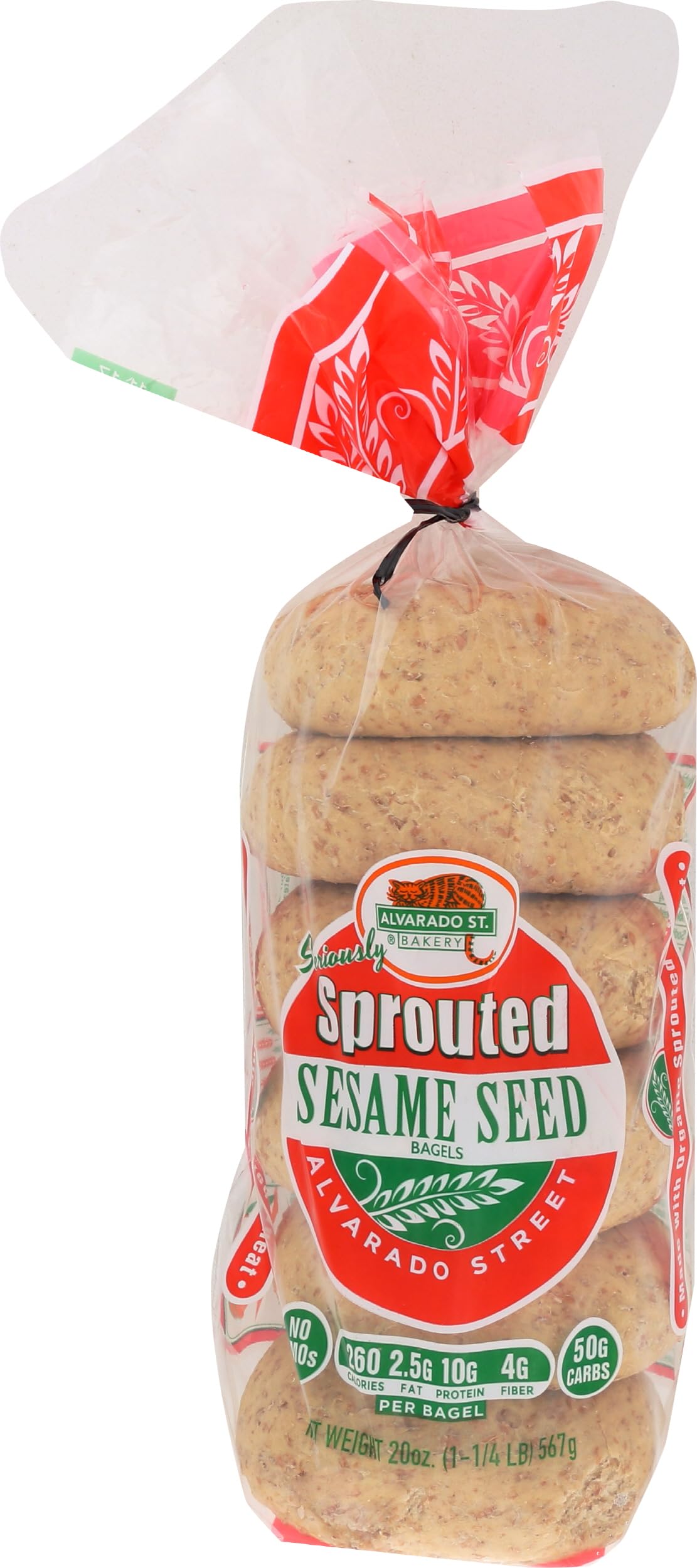 ALVARADO STREET BAKERY Sprouted Sesame Bagels, 20 OZ