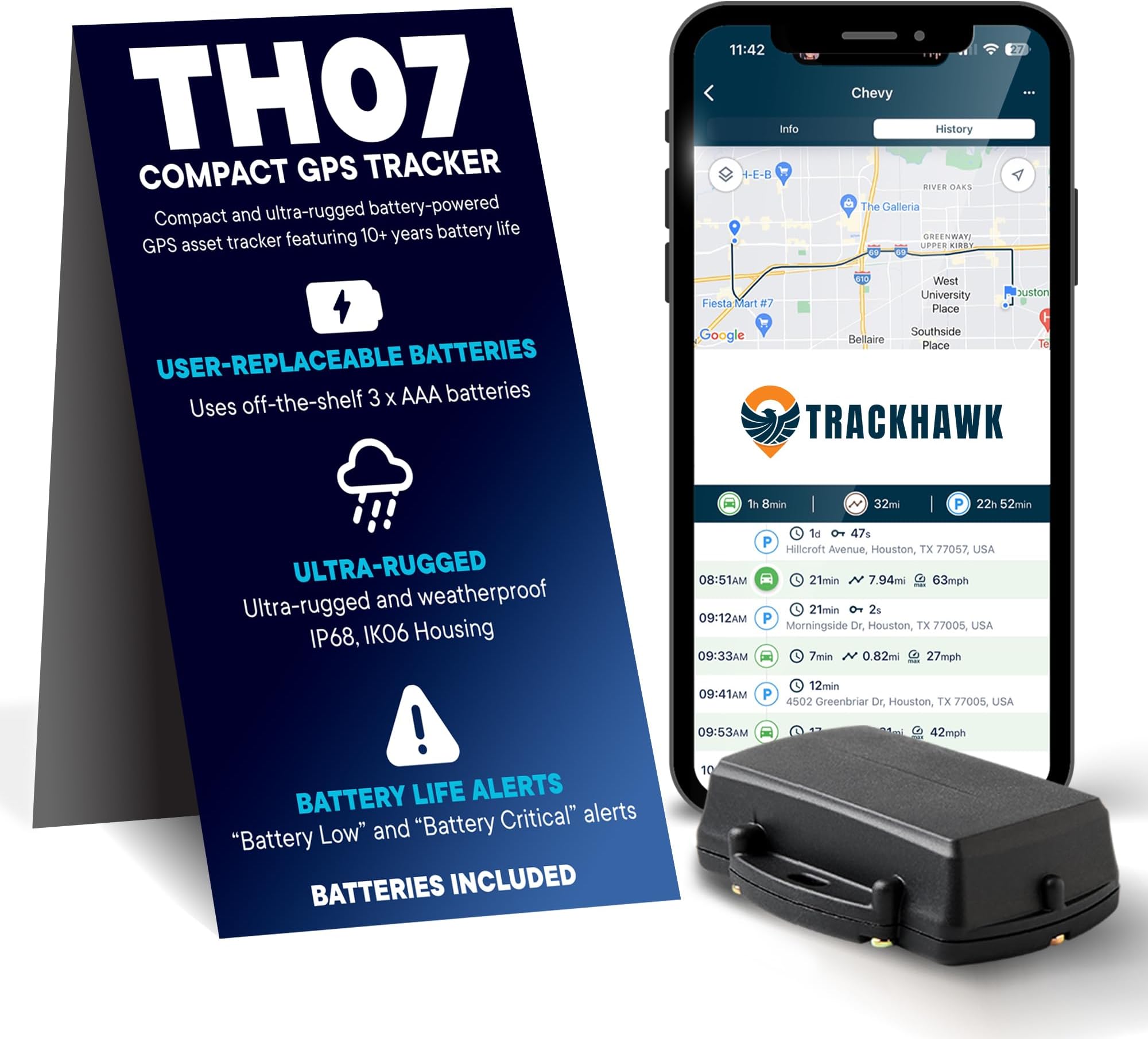 Trackhawk GPS Tracker RealTime Fleet Tracking Device, 4G