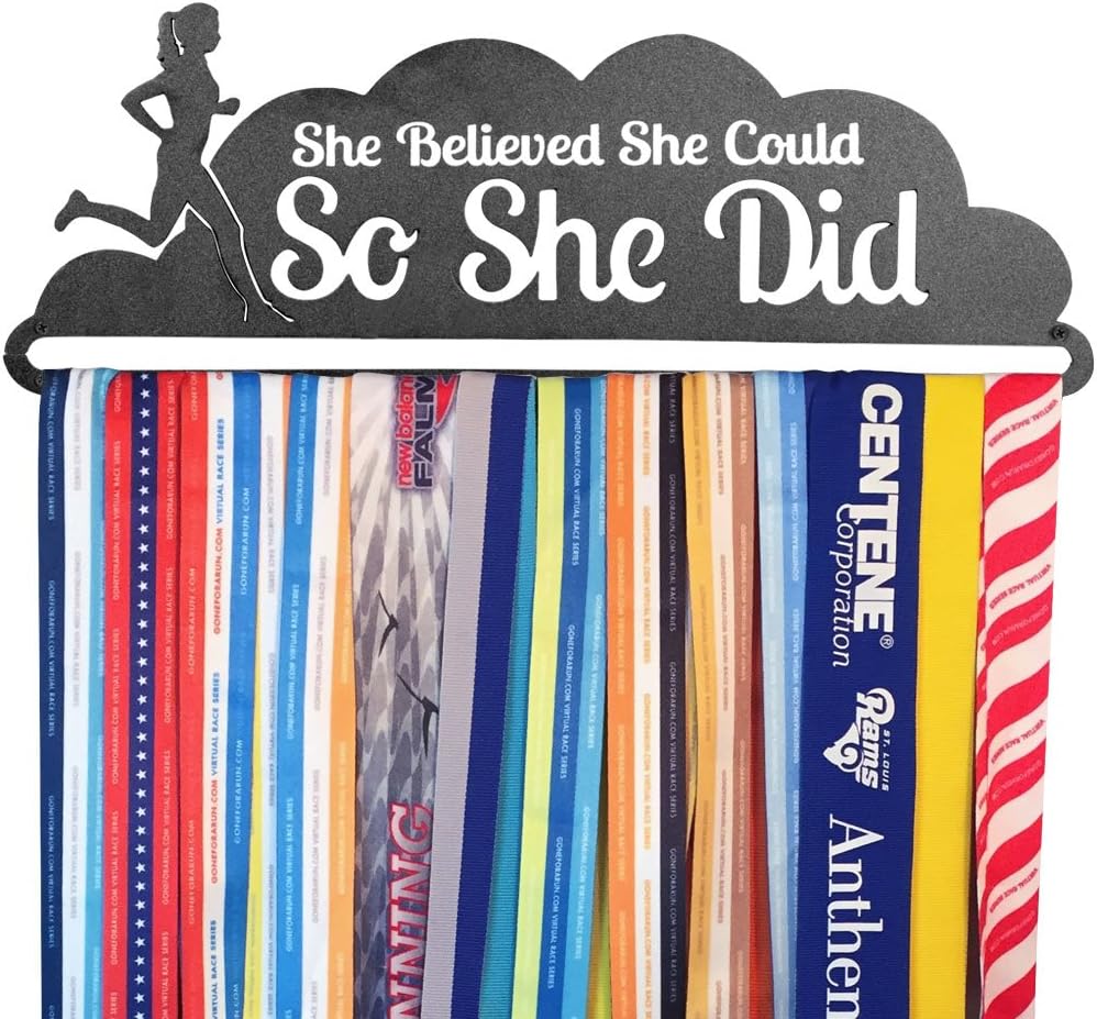 Gone For a Run | Runner's Race Medal Hanger | She Believed She Could