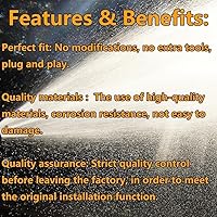 Vista 5 de Juego de 2 boquillas para limpiaparabrisas delantero, un solo orificio compatible con Focus 2008, 2009, 2011, Edge 2007-2011, Lincoln MKX #