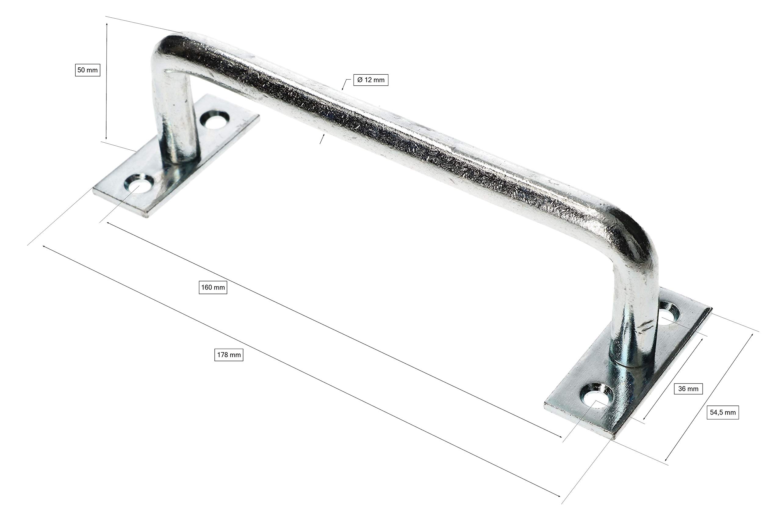KOTARBAU® Tirador De Puerta De 290 , Hierro Forjado, Picaporte Para