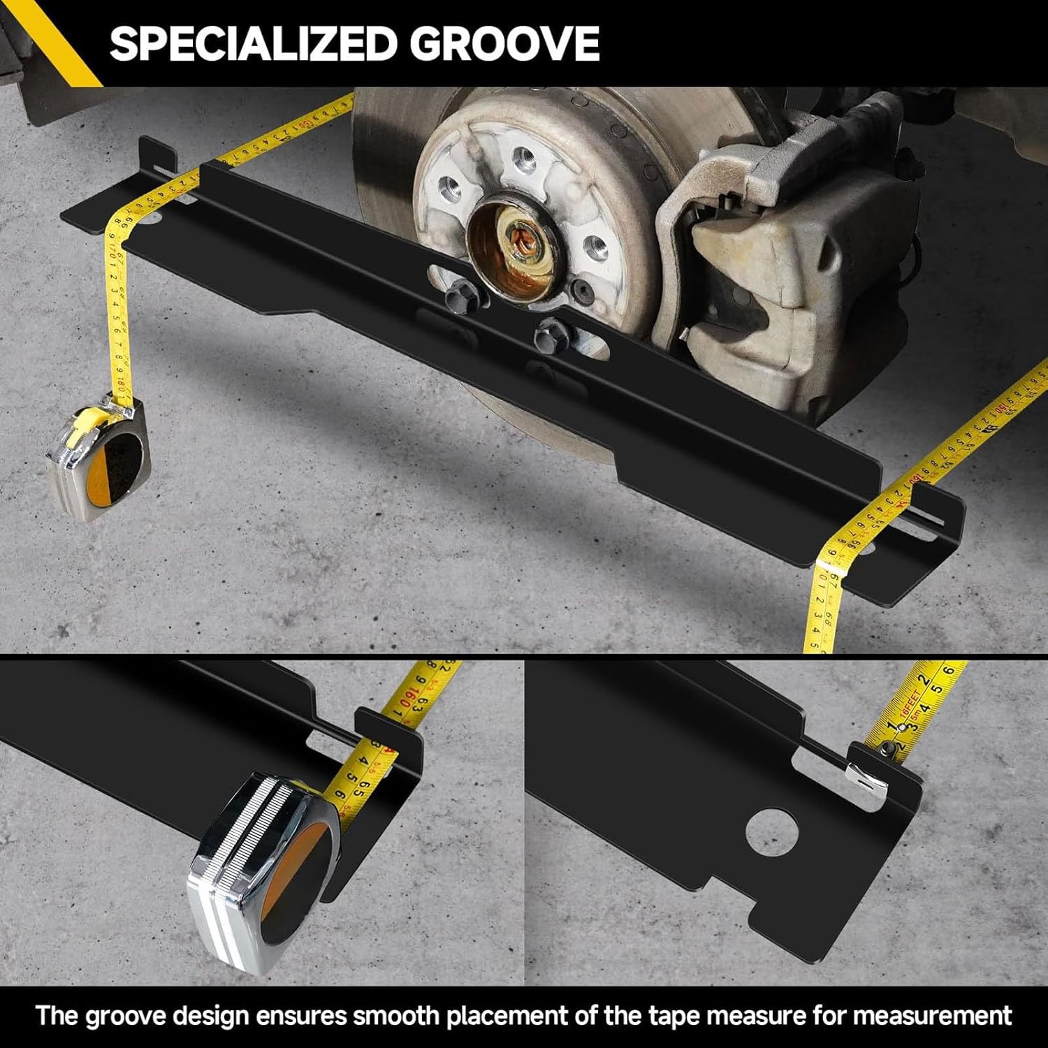 Wheel Alignment Tool Plates, Toe Alignment Tool Plates with 2PCS 3 Meters Tape Measure, Heavy Duty Toe Alignment Tool for All Cars Sedans SUVs