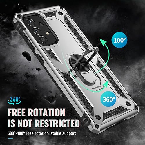 Miniatura 5 de Funda compatible con Xiaomi Poco X3 GT, compatible con Redmi Note 10 Pro (China) 5G funda para teléfono con soporte de anillo 2 en 1, color plateado