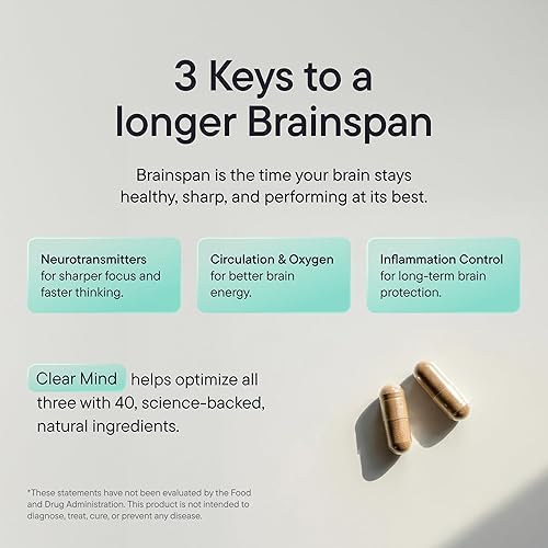 Miniatura 6 de Suplementos cerebrales para la memoria y la concentración para mujeres y hombres, suplemento de enfoque, suplemento de memoria para el cerebro,