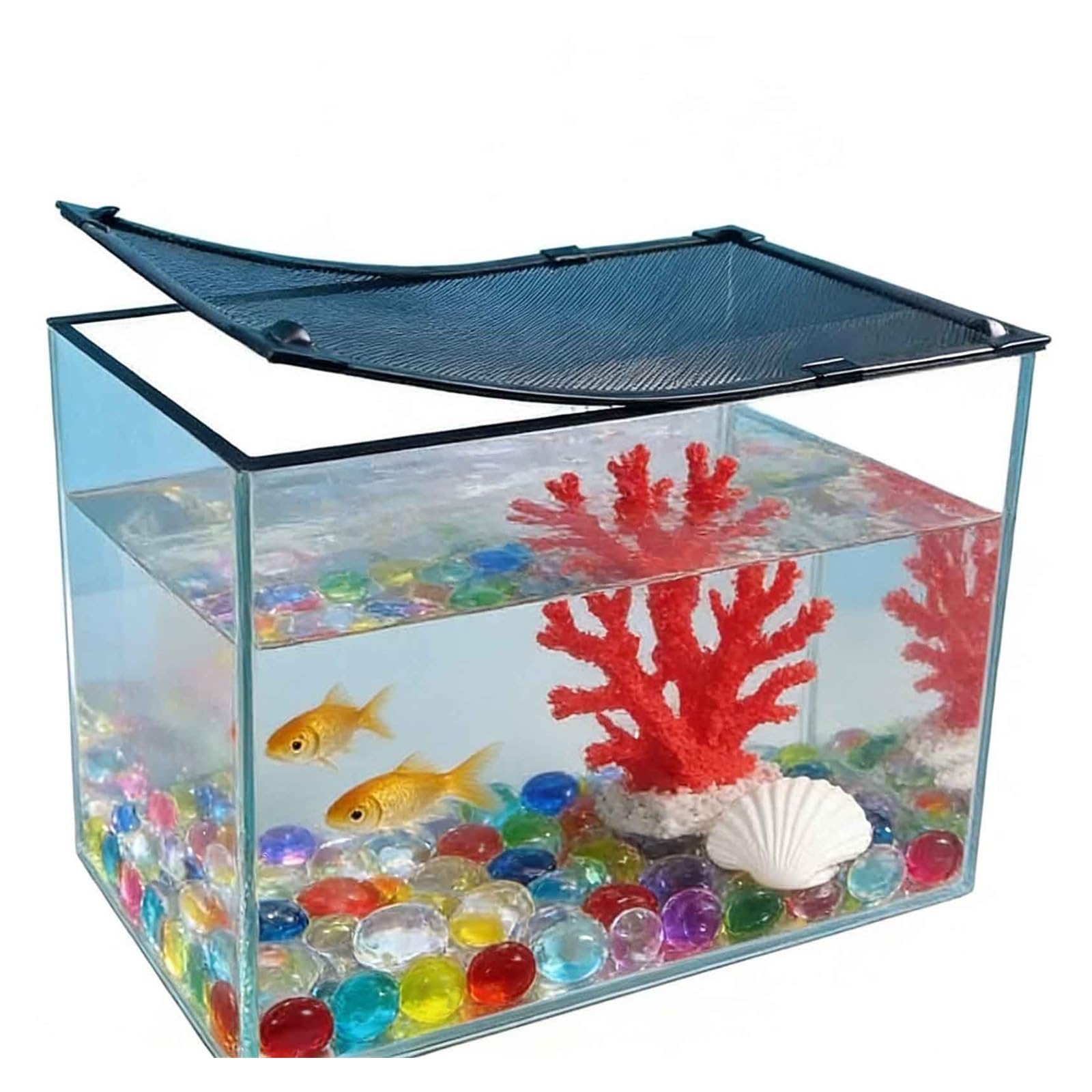Générique Couvercle D'aquarium en Filet,Cache Anti-Saut,Couvercle Magnétique DIY pour Aquarium,Aéré Et Transparent(120x40CM/47.24x15.75in)