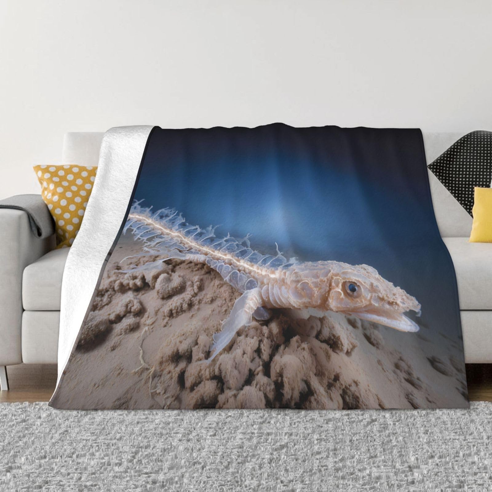 Manta de viaje portátil de 80 x 60 pulgadas, suave, resistente a las arrugas, plegable, exquisito estampado nocturno
