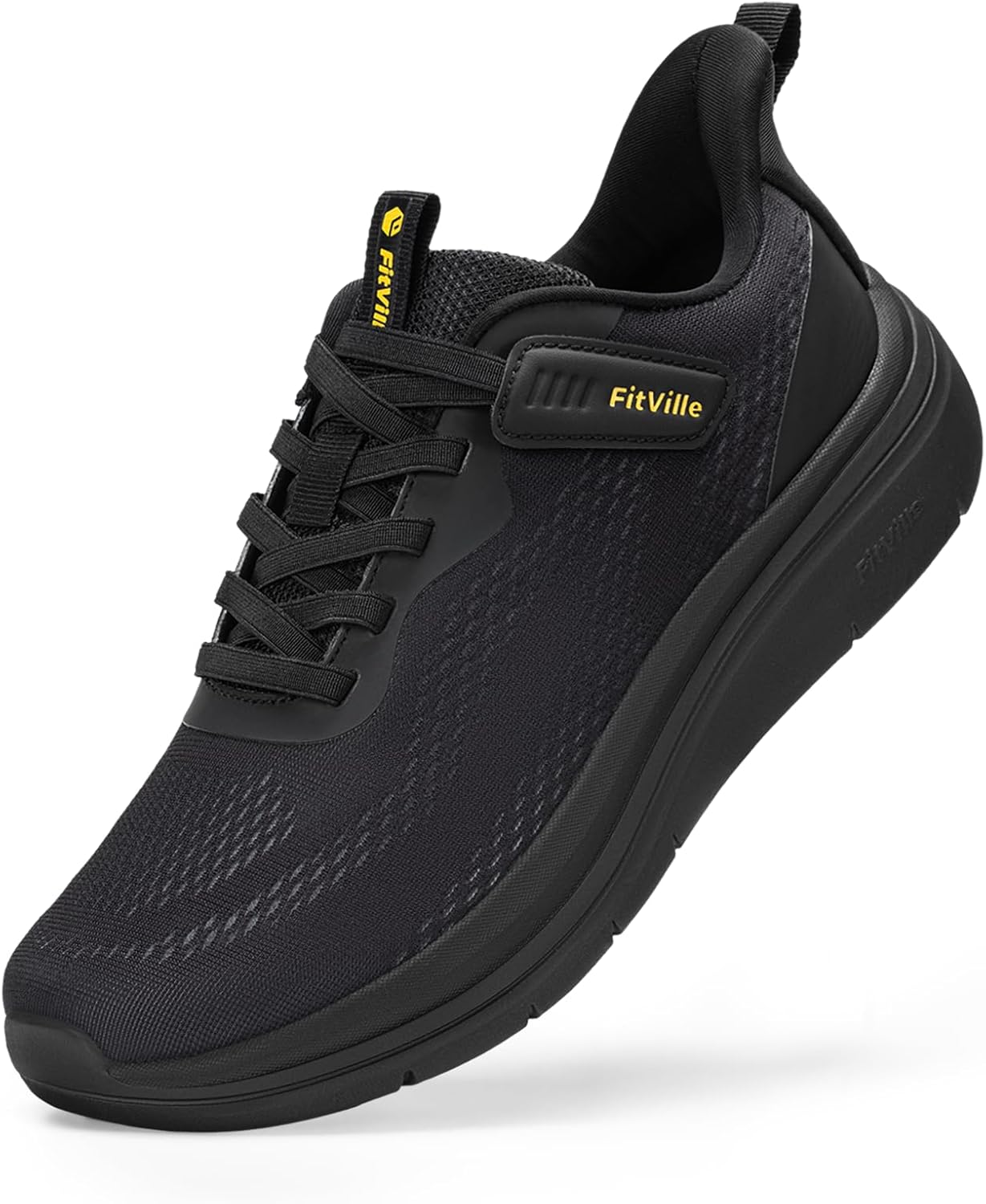 FitVille Wide Walking Shoes for Men Extra Wide Width Sneakers with Arch Support Comfortable Lightweight Running Shoes for Men for Flat Feet Plantar Fasciitis-Cloud Wanderer V22