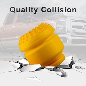 Front Bump Stop, Suspension Bumper Fit for Ford F250 F350 4WD 2005 2006 2007 2008 2009 2010 2011-2024 (Pack of 2 yellow)