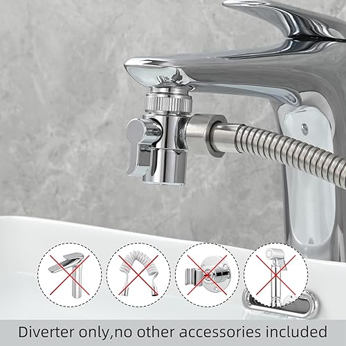 Miniatura 2 de Válvula desviadora de grifo de fregadero de latón para rociador de manguera de fregadero, divisor de grifo para cocina, pieza de repuesto de grifo