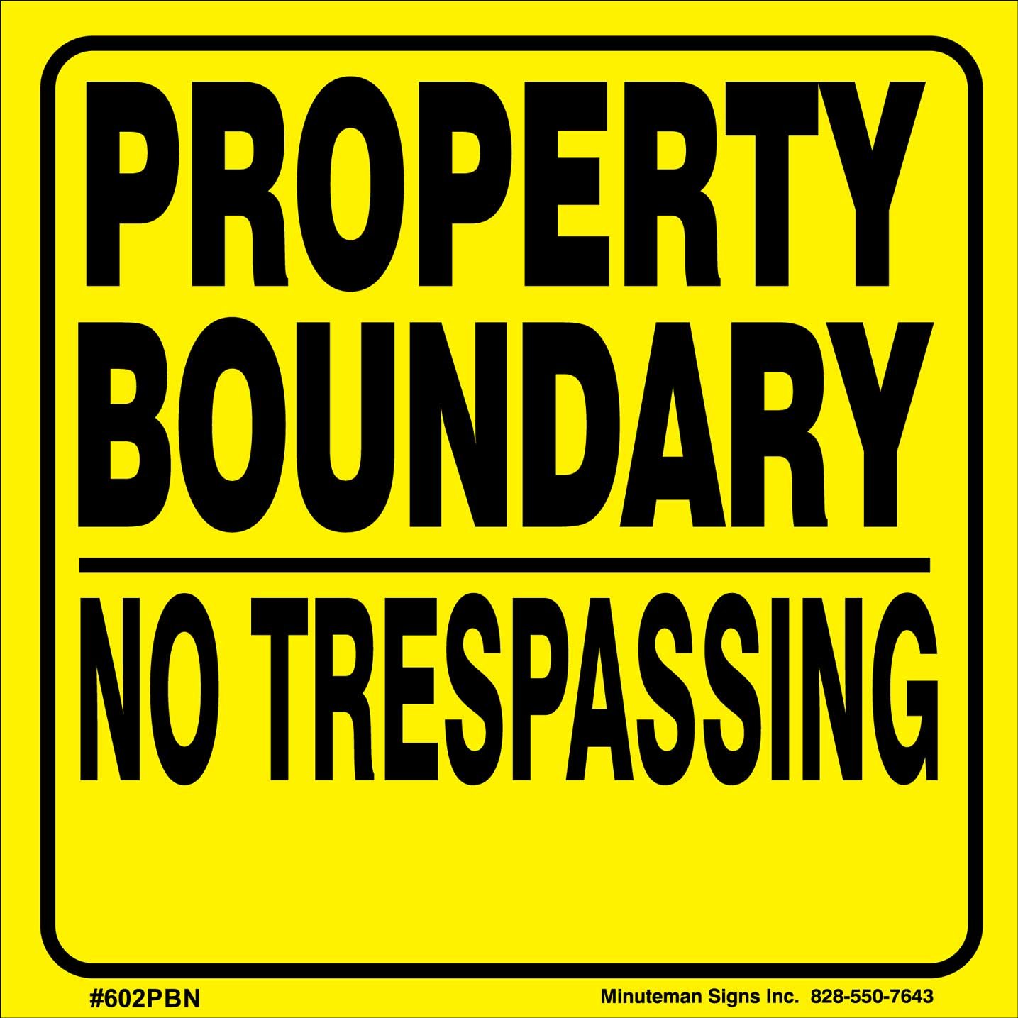 Minuteman Signs | 10 Count Aluminum Boundary No Trespassing Signs-image-21