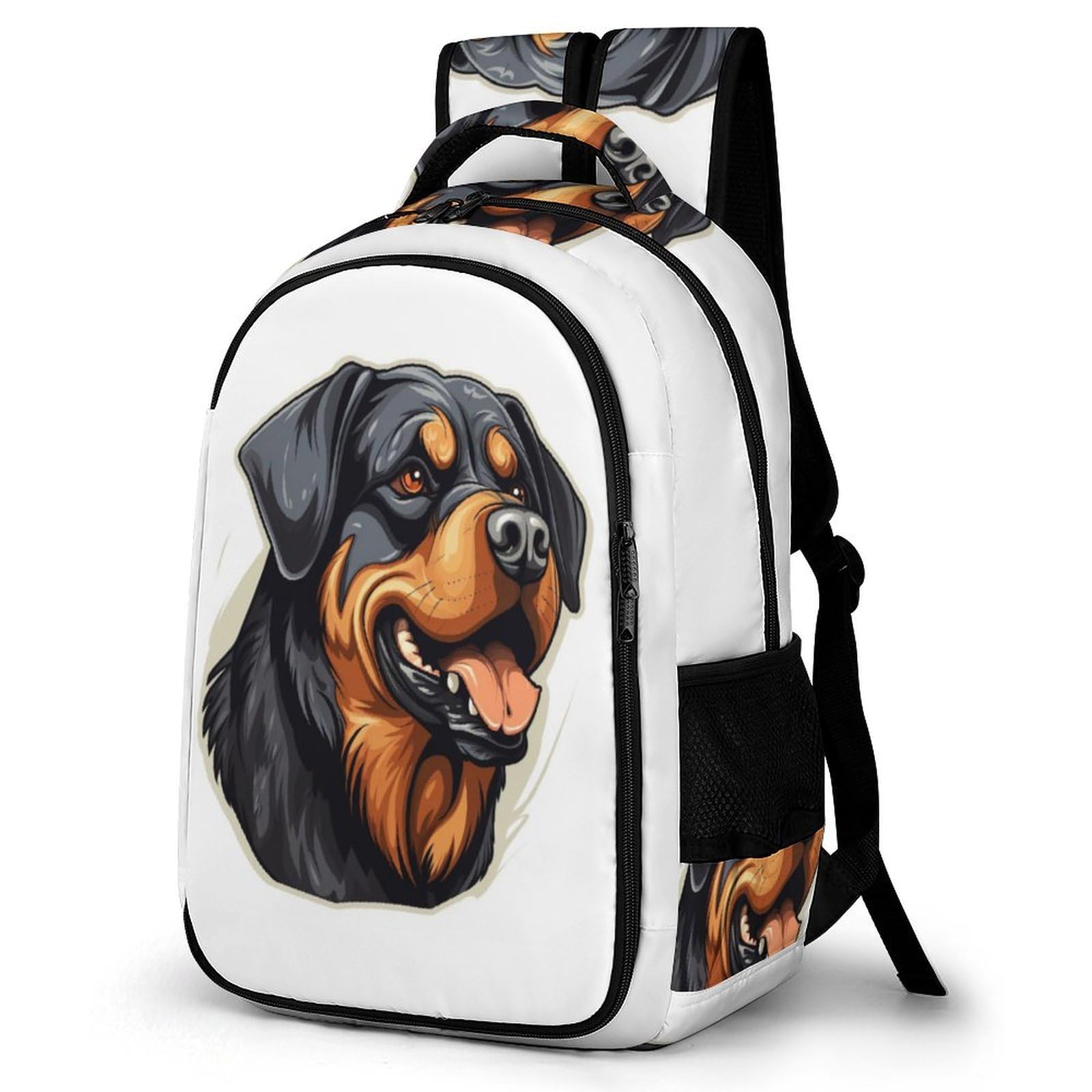 TPISLI Children's Backpack, Schoolbag Rottweiler Large Capacity Students Bookbag Rucksack Animal Dog for Boys Girls Teen
