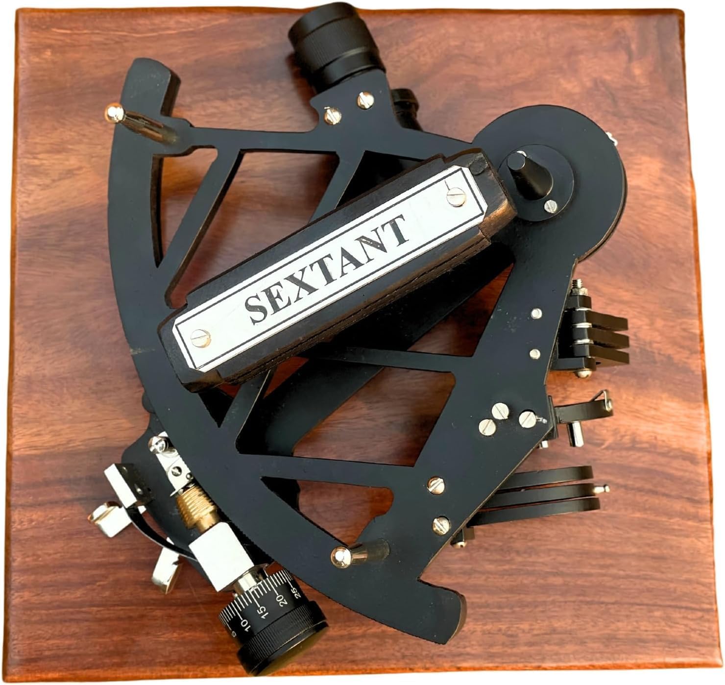 Tamaya Nautical Sextant 9" Vintage Navigational Marine Instrument I with Wooden Box I Antique Tamaya Sextant 1712, Navy Gift - Marine Working Black Vintage Navigation Sextant