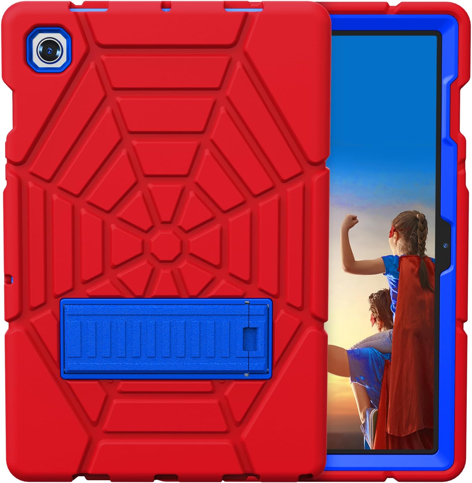 Grifobes Galaxy Tab A8 Case, for Samsung Galaxy Tab A8 Case 10.5 inch 2022 Shockproof Rugged Protective Cover with Stand for 10.5" Tablet SM-X200/X205/X207 for Kids Boys Children (Red+Blue)