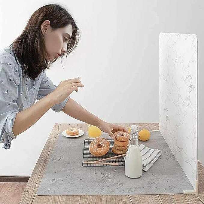 BEIYANG 2 paneles de fondo fotográfico con soportes miniatura 2