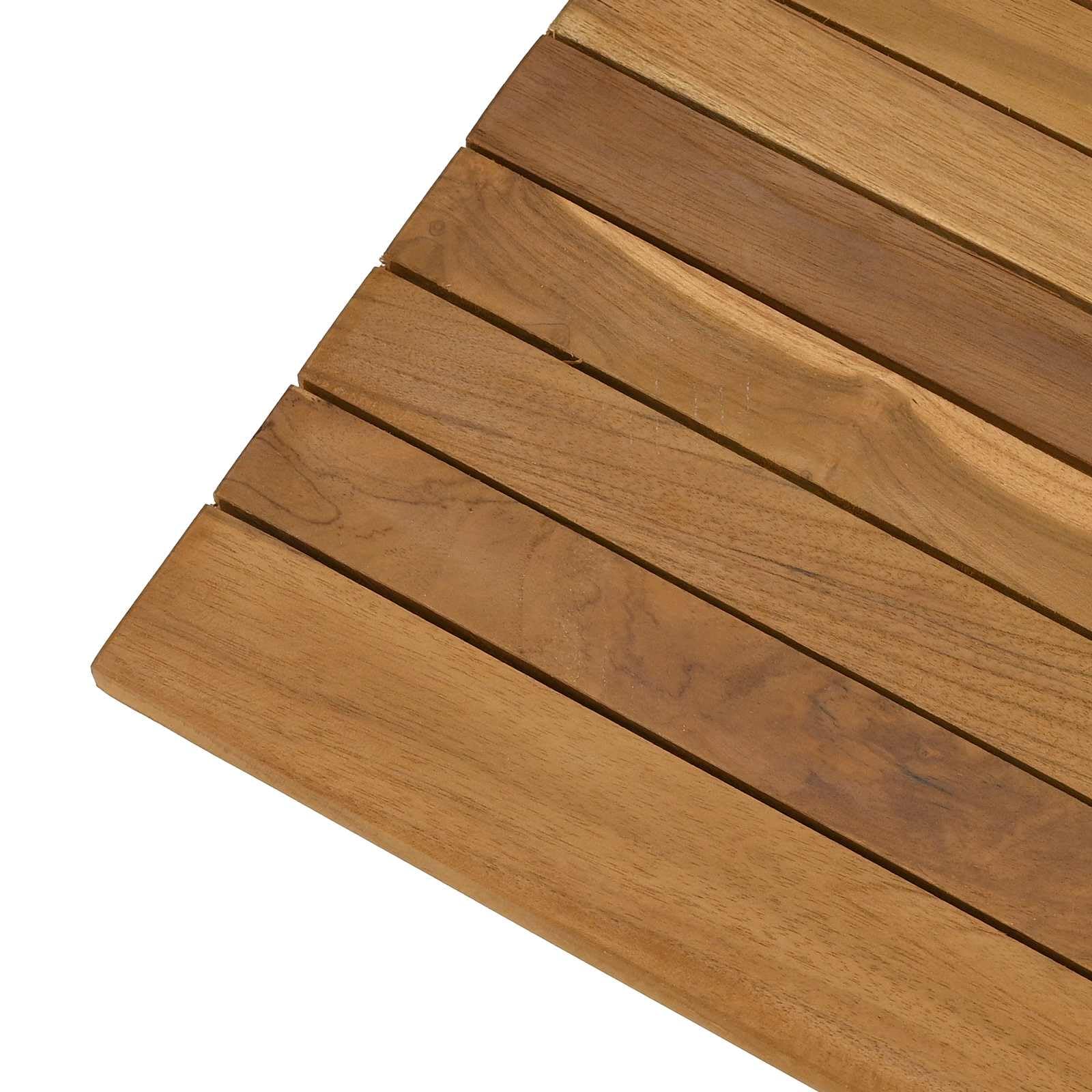 vidaXL Plateau de Table 110 x 55 x 3,5 cm Rectangulaire Naturel, Surface en Teck Chic, Plateau Moderne pour Table à Manger, Meuble Pratique et Tendance