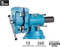 Vista 7 de Capri Tools 10519 Rotating Base and Head Bench Vise, 6