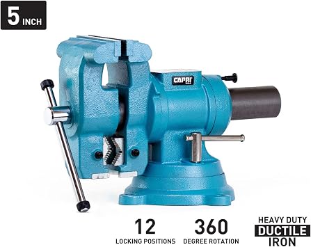 Capri Tools 10518 Rotating Base and Head Bench Vise, 5