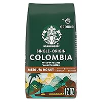 Vista 1 de Starbucks Ground Coffee, Medium Roast Hot or Iced Coffee, Single-Origin Colombia, 12 oz