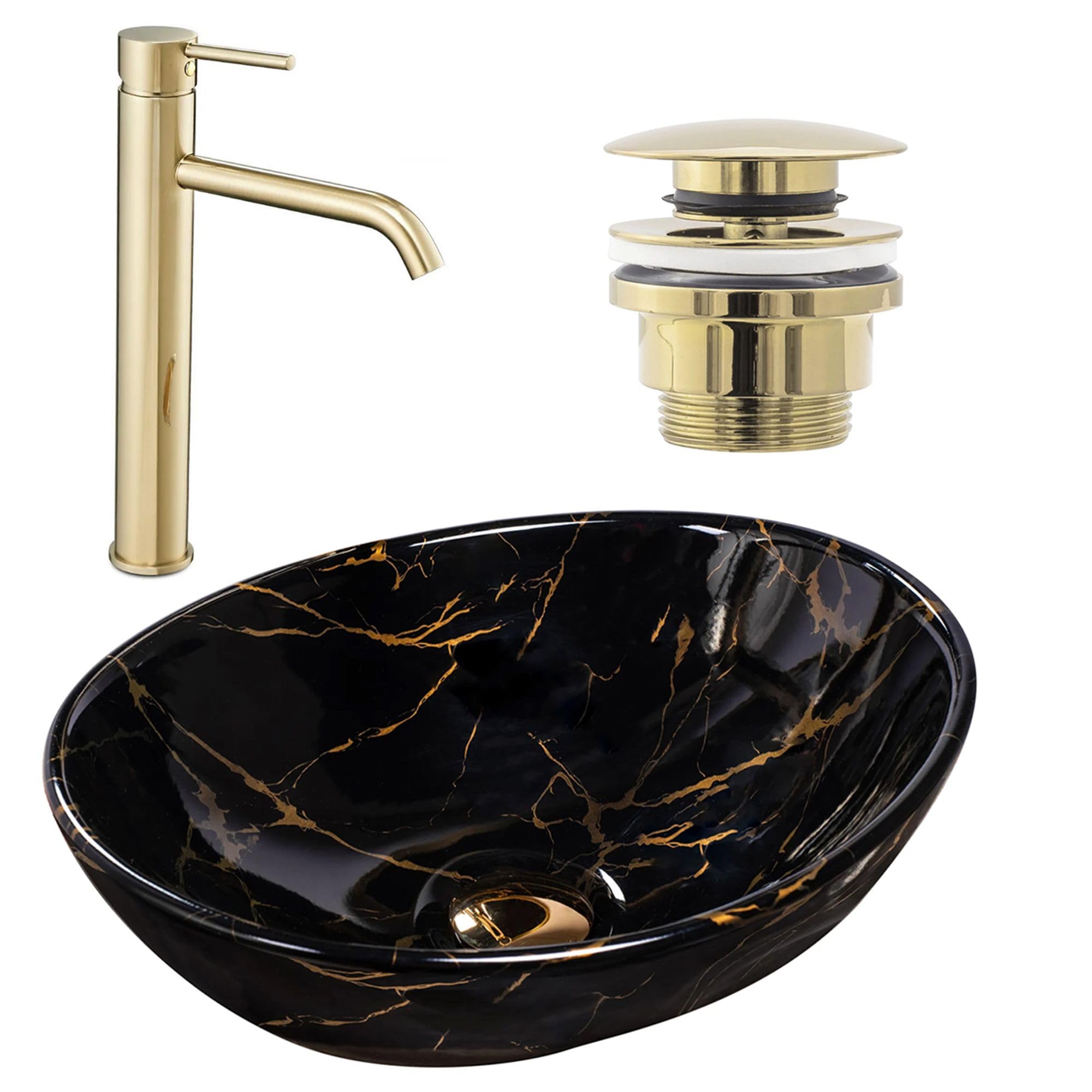 REA COUNTERTOP WASHBASIN Sofia Black, COUNTERTOP WASHBASIN Made of Ceramic