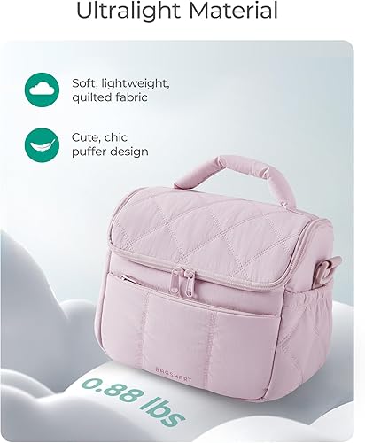 Miniatura 4 de BAGSMART Loncheras aisladas para mujer, bonita lonchera acolchada, ligera, acolchada e impermeable, hielera reutilizable para el trabajo, picnic y