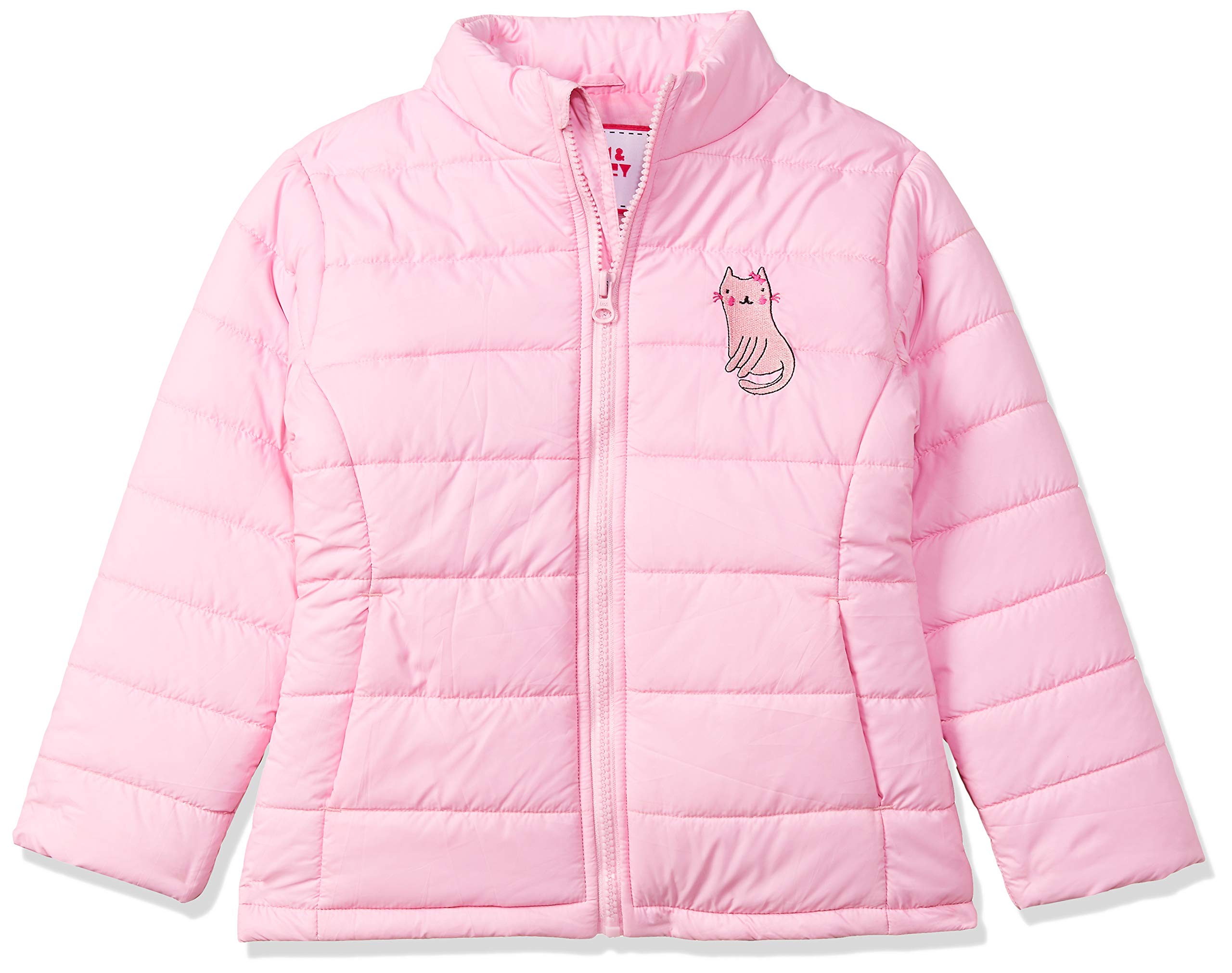 Jam & Honey Girls' Regular Fit Jacket (JHAW20GJK011_Lt Pink_8-9 Years)