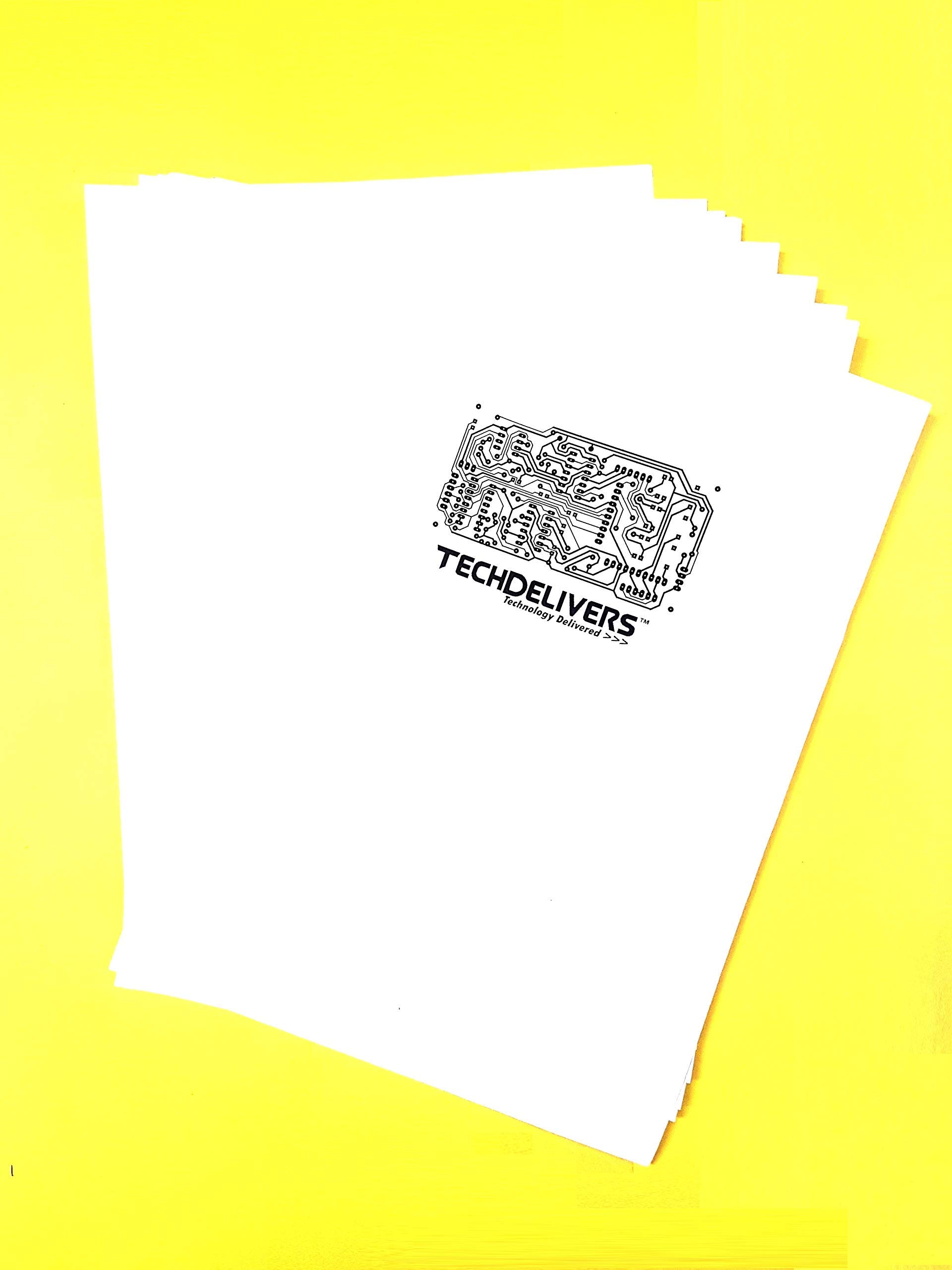 TECHDELIVERS® 100Pieces of A4 Size PCB Toner Transfer Paper (Glossy Paper)