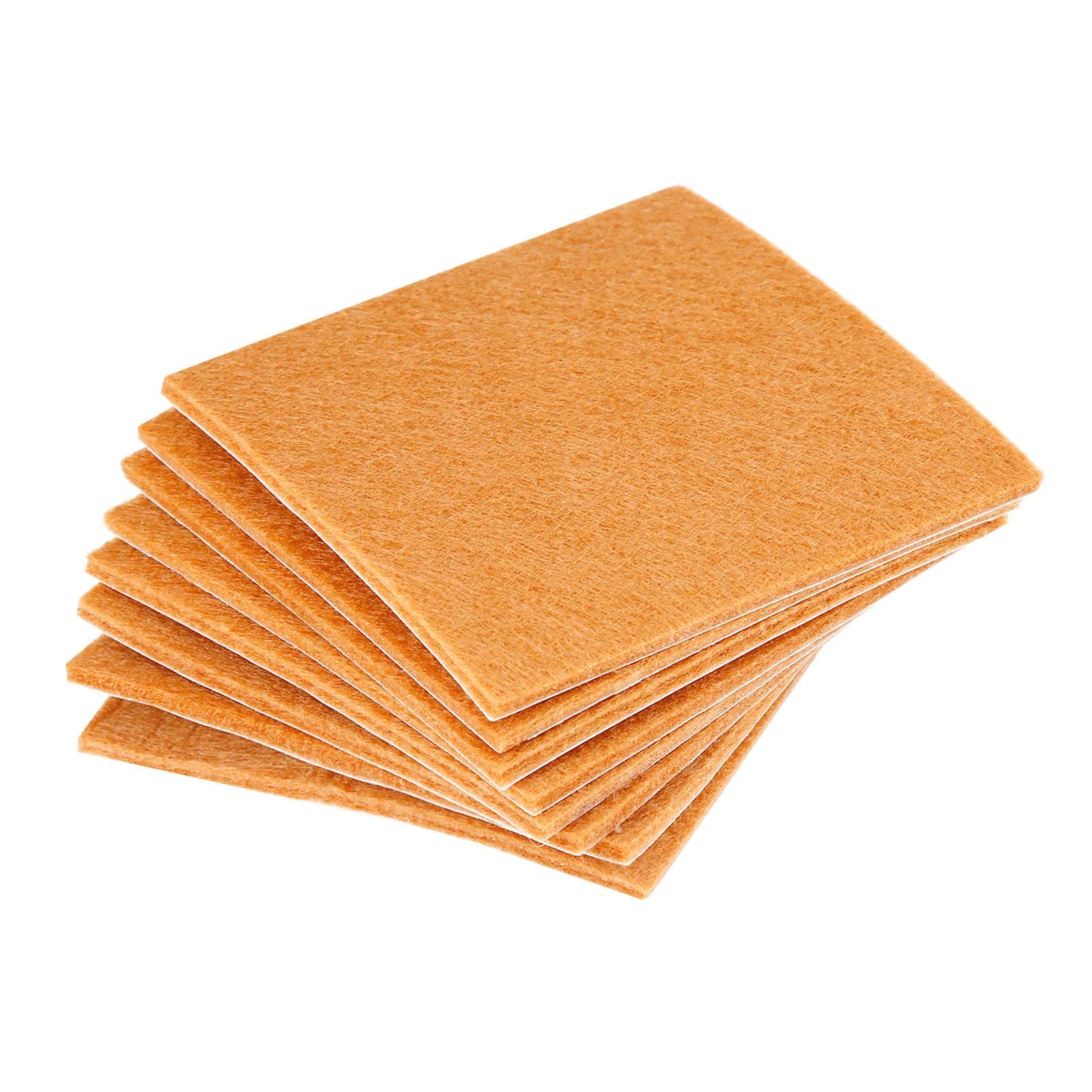 32Ndshop Brown 32Nd Felt Furniture Feet Pads, Floor Protector With Self Adhesive Back - Square (10Cm X 10Cm) - 8 Pack
