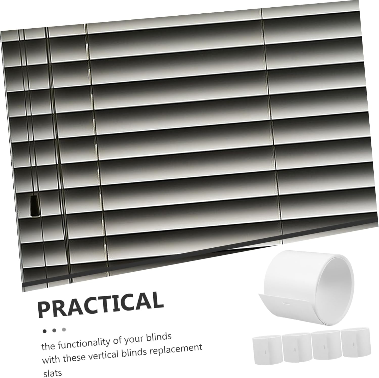 LIFKOME 5pcs Vertical Blind Repair Slats Replacement Slats PVC for Sliding Door Window