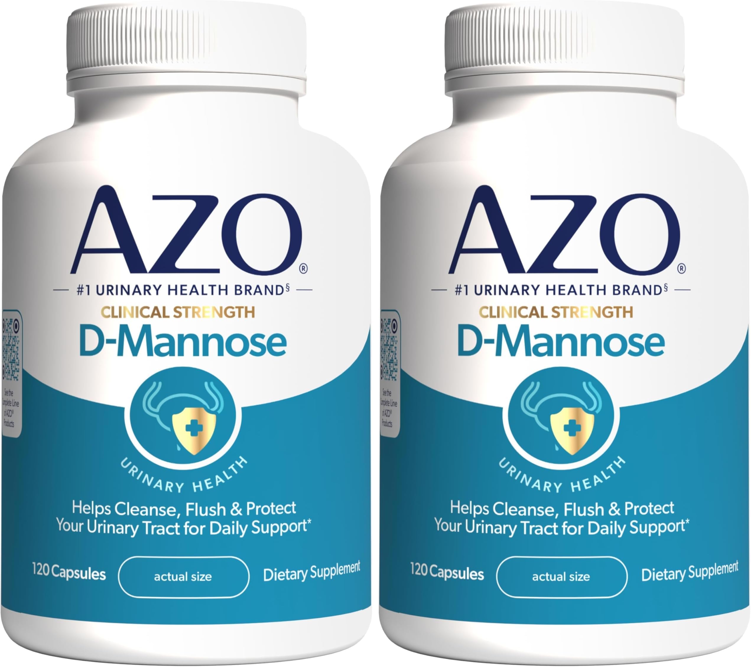 D Mannose Urinary Tract Health, Cleanse, Flush & Protect The Urinary Tract, No.1 Pharmacist Recommended Brand, Clinical Strength, Non-GMO, 120 Count (Pack of 2)
