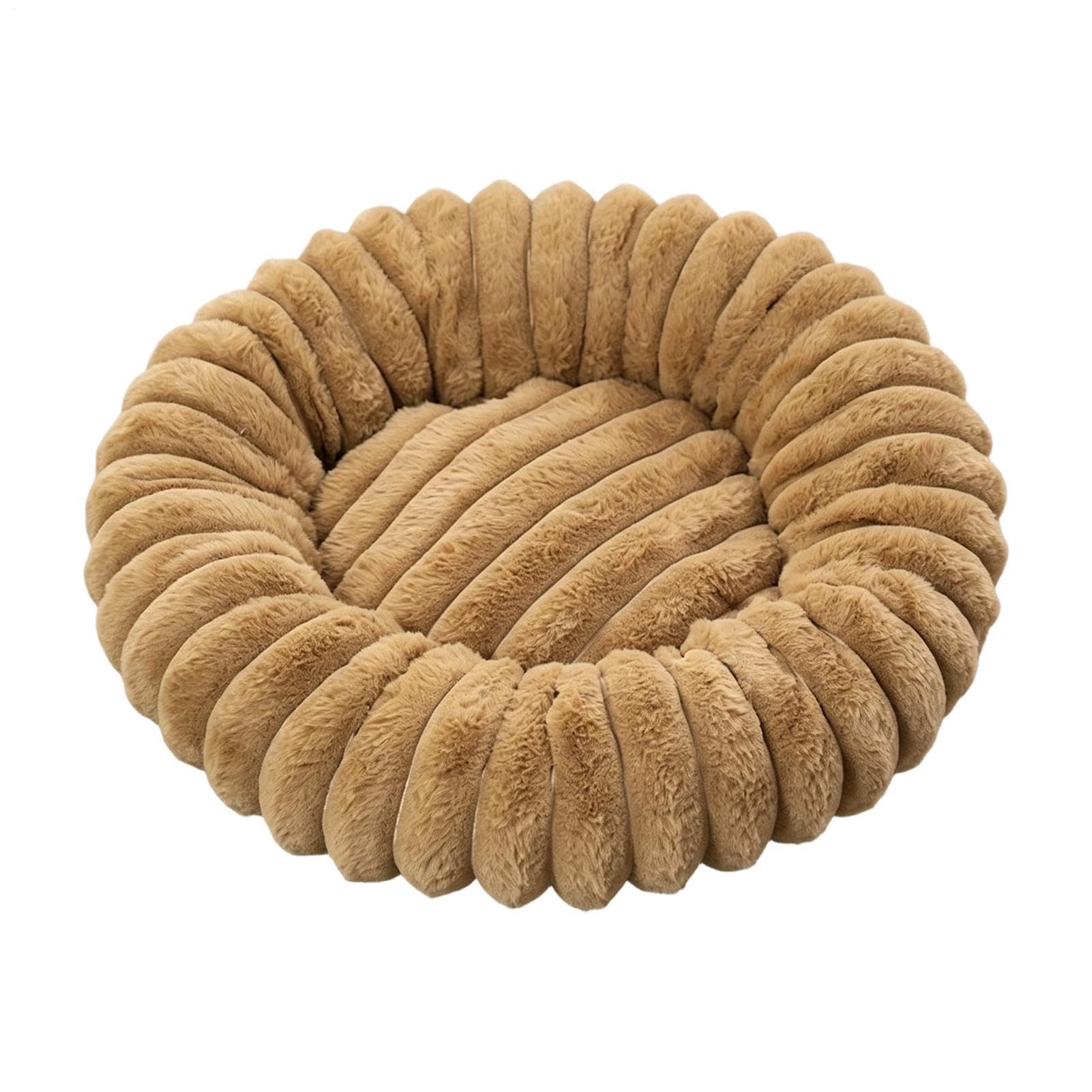 Cat Bed Non-Slip Washable Soft Aesthetic Round Pet Supplies For Home
