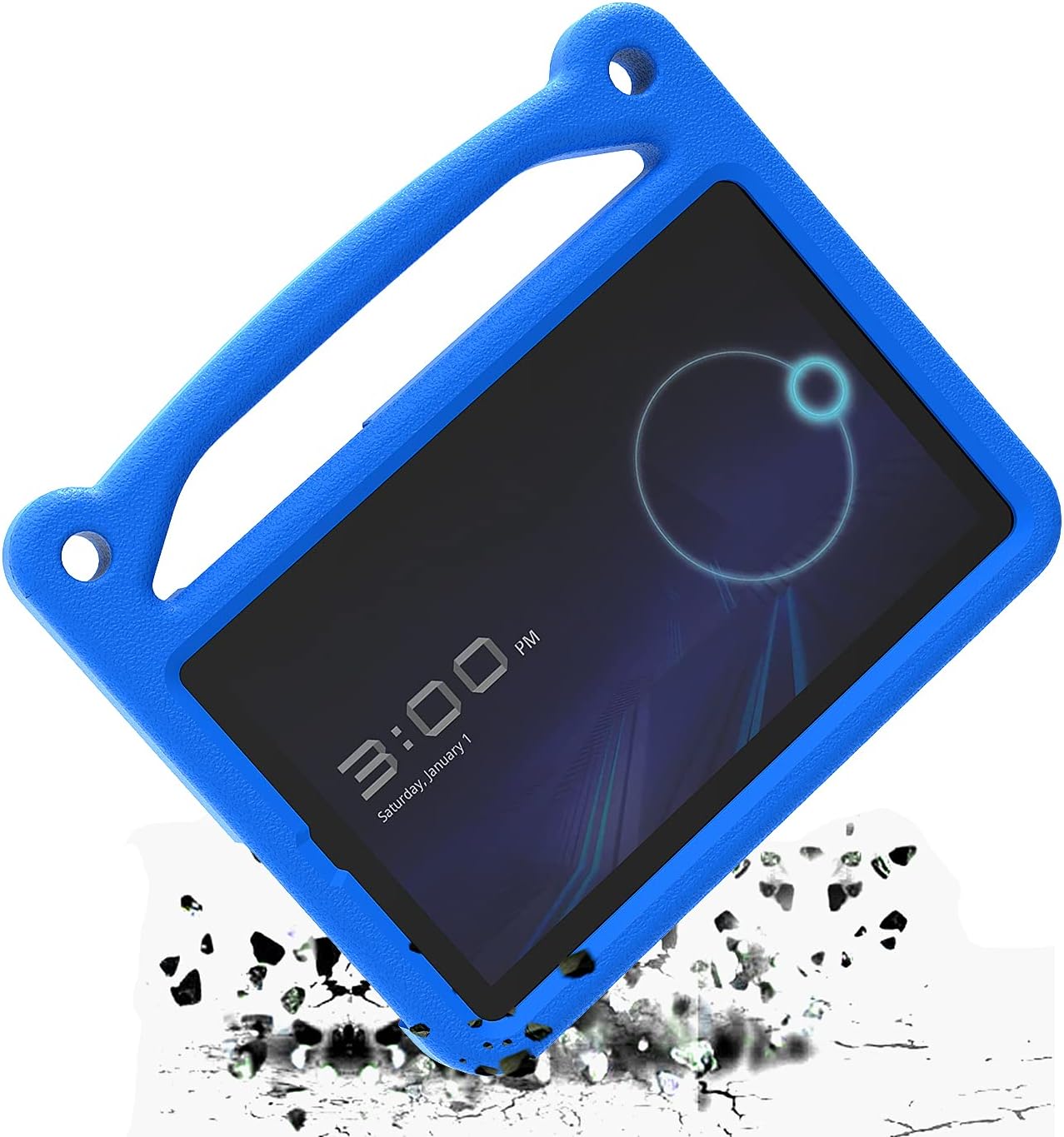 Alcatel Joy Tab 2 8 inch 2020 Kids Case(Model 9032Z), Alcatel Joy Tab 2 Case-SHREBORN Kids Shockproof Handle Friendly Case with Stand for Metroby t-Mobile Alcatel Joy Tab 2 8" 2020 Tablet(Blue)